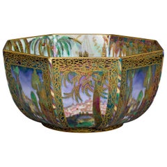 Vintage Fairyland Lustre Castle on a Road Bowl by Wedgwood