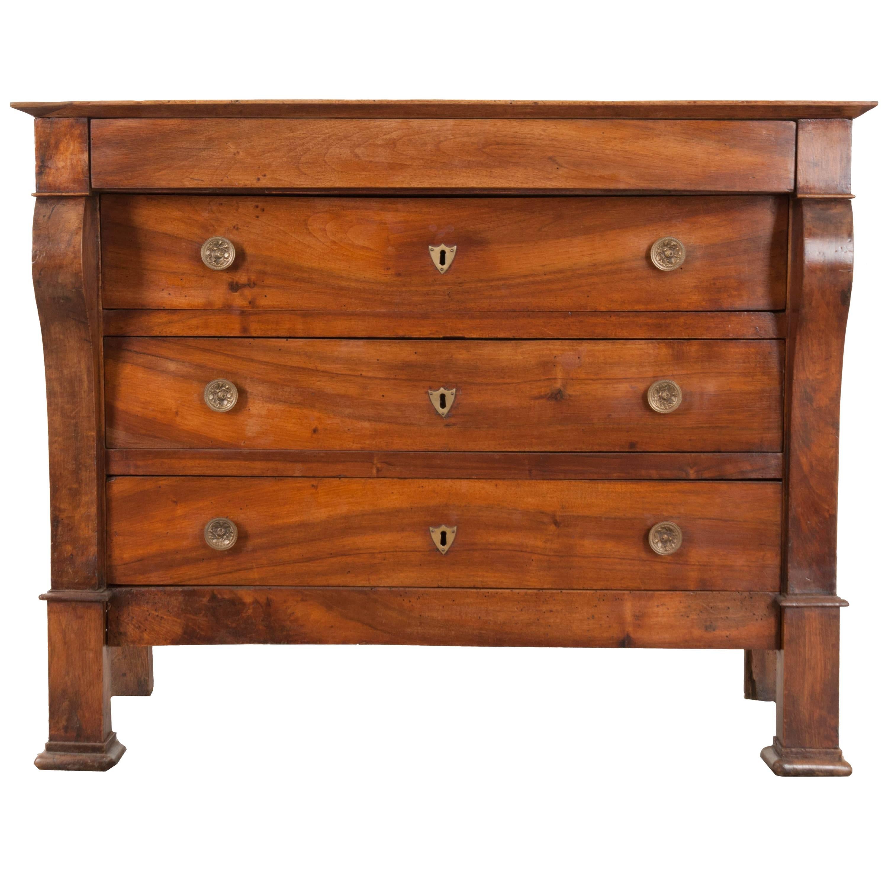 French 19th Century Transitional Walnut Commode
