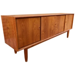 Classic Danish Modern Credenza or Sideboard by Illum Wikkelso