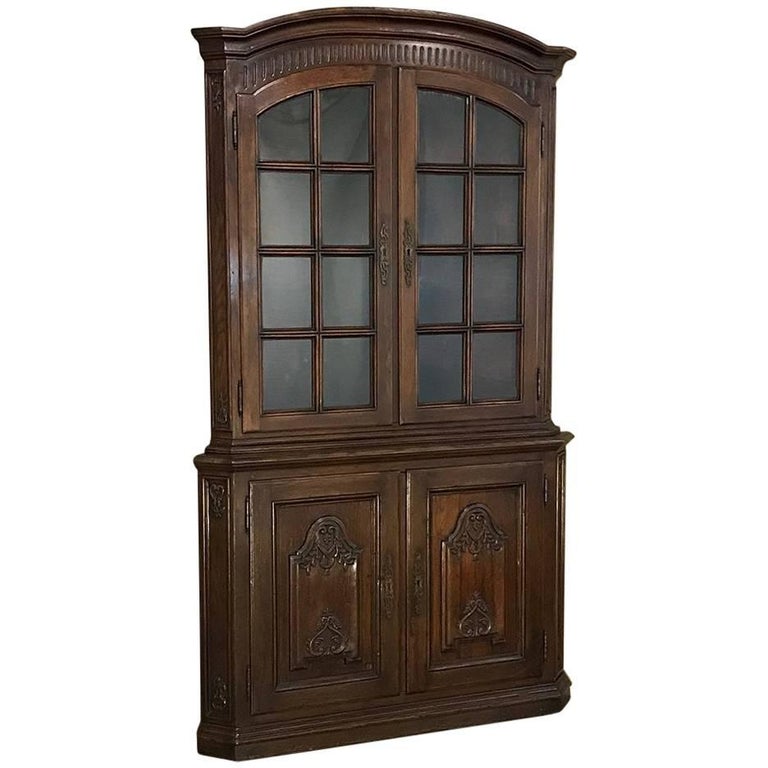19th Century Country French Corner Bookcase at 1stDibs