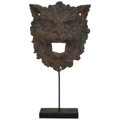 French 19th Century Zinc Lion Head