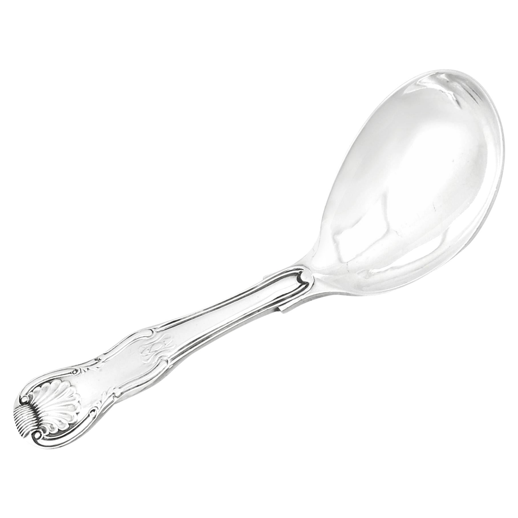 Antique Georgian English Sterling Silver Caddy Spoon For Sale