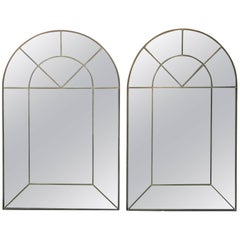 Pair of Arched Mirrors by Carol Canner Signed, 1973