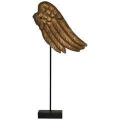 18th Century, Italian Carved Wooden Wing of a Baroque Angel