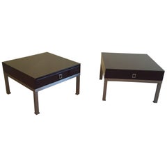 1970s French Pair of Side Tables by Guy Lefèvre for Maison Jansen