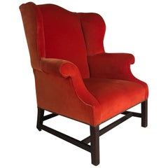 Extremely Orange Wingback Chair