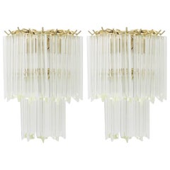 Pair of Murano Glass Wall Sconces Italy, 1960s