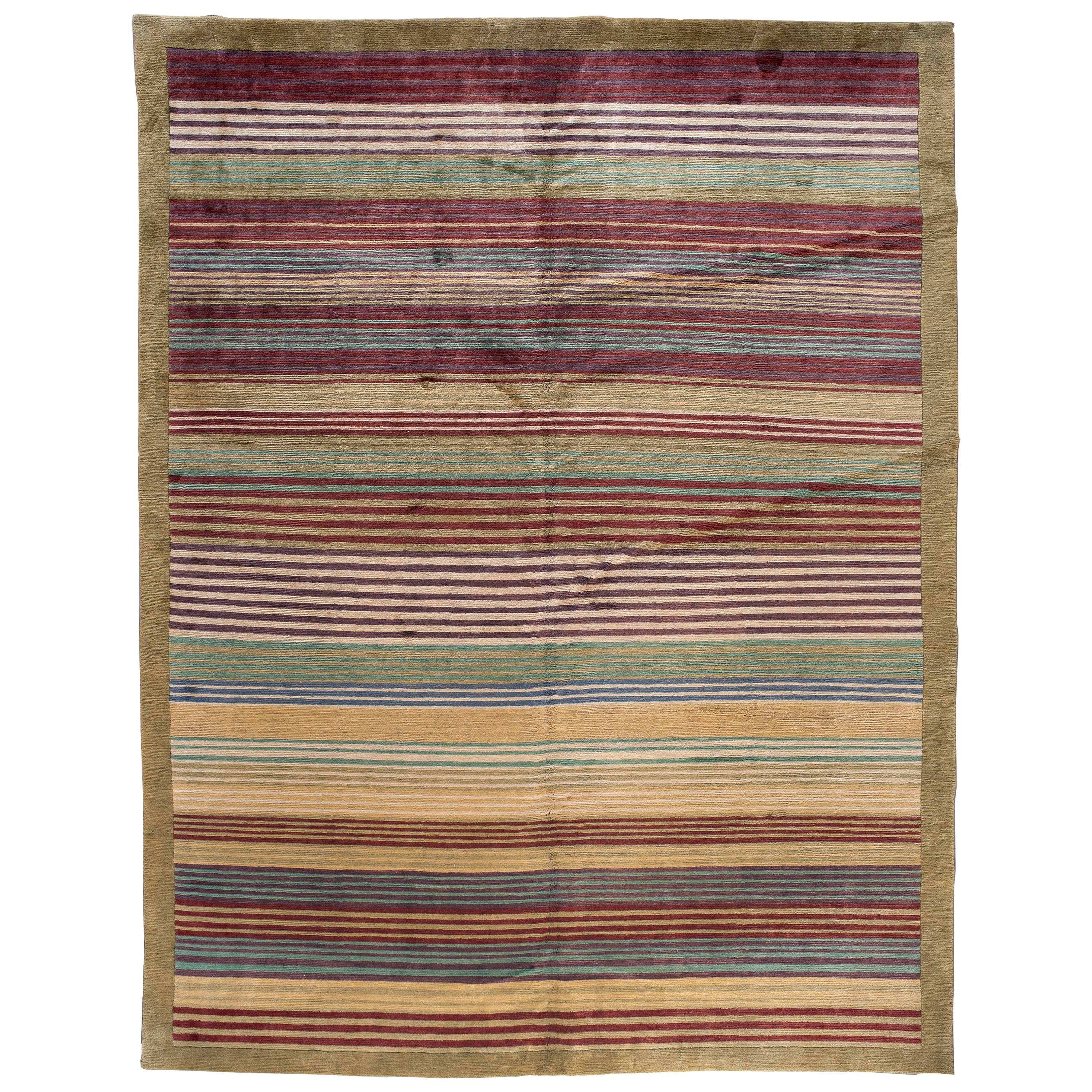 Multi-Color Stripe Rug For Sale