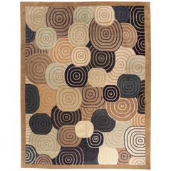 Black and Gold Swirl Design Rug