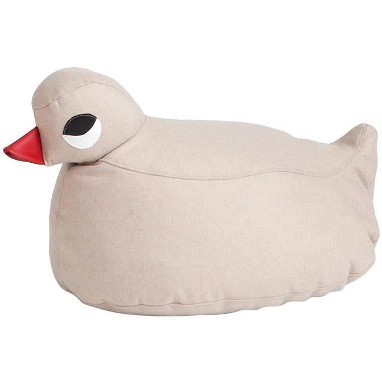 Duck Beanbag by Sarit Shani Hay in 100% Wool For Sale