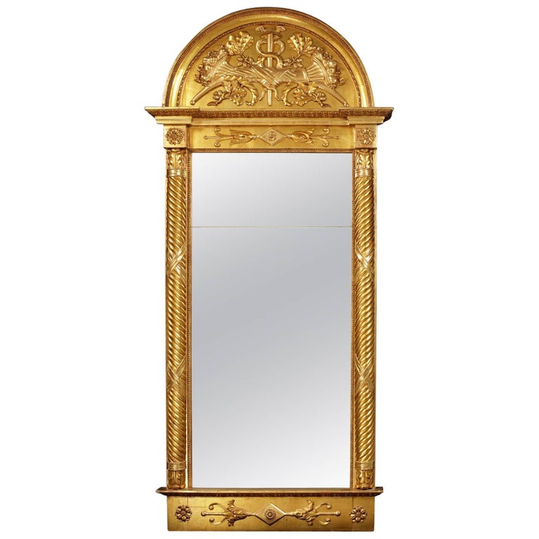 Rare Pair of Antique 19th Century Giltwood Mirrors at 1stdibs