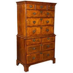 Good George I/II Walnut Chest on Chest