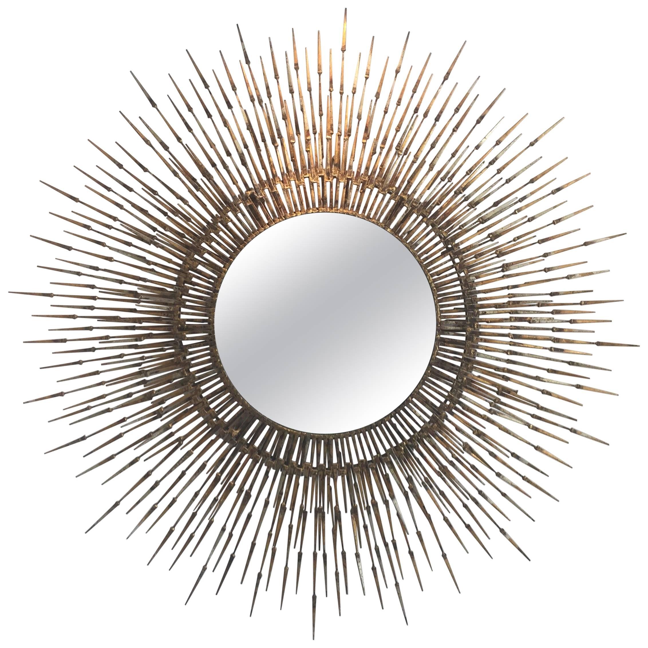 William Bowie Vintage Nail Sunburst Mirror (5 feet diameter)