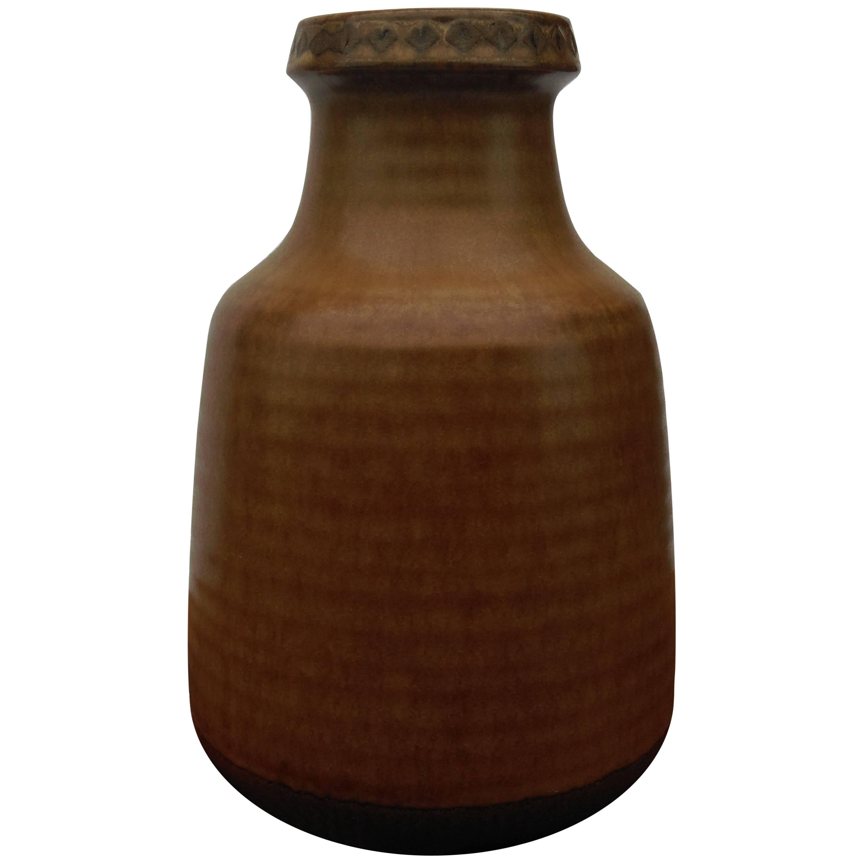 1960s Gunnar Nylund Brown Ceramic Vase by Rörstrand G.N. Sweden For Sale