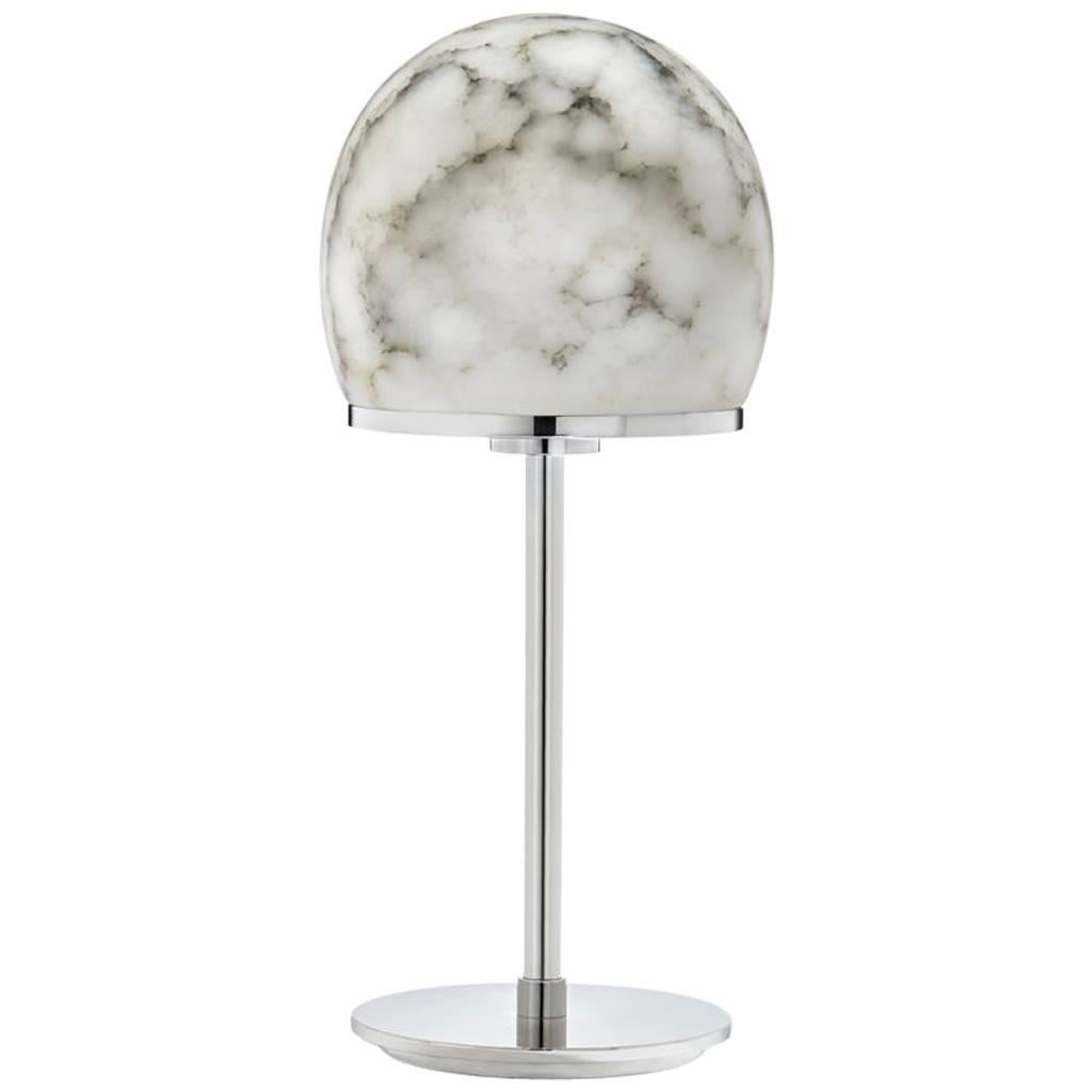 Tartufo Small Lamp Alabaster and Silver - In Stock For Sale
