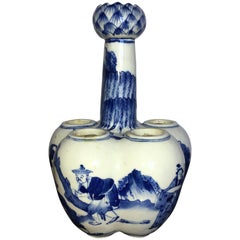 Hand-Painted Chinese Blue and White Tulipierre