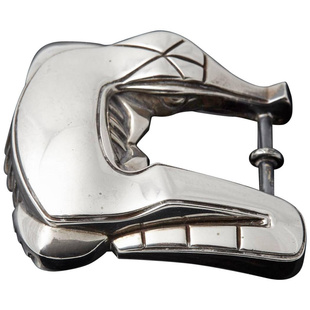 Barry Kieselstein-Cord Sterling Alligator Belt Buckle, 2000