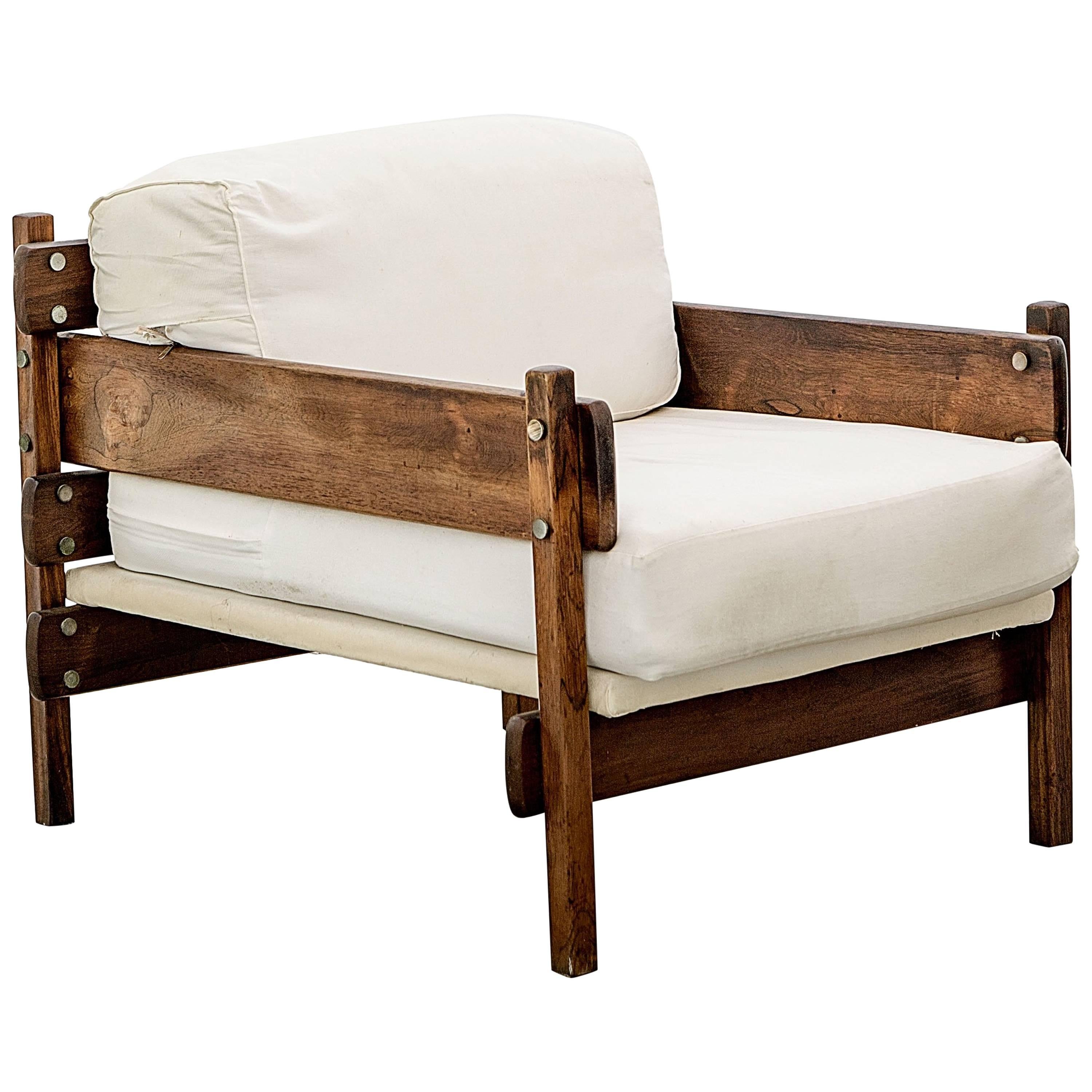 "Franco" Brazilian Midcentury Armchair, Brazilian Hardwood by Sergio Rodrigues