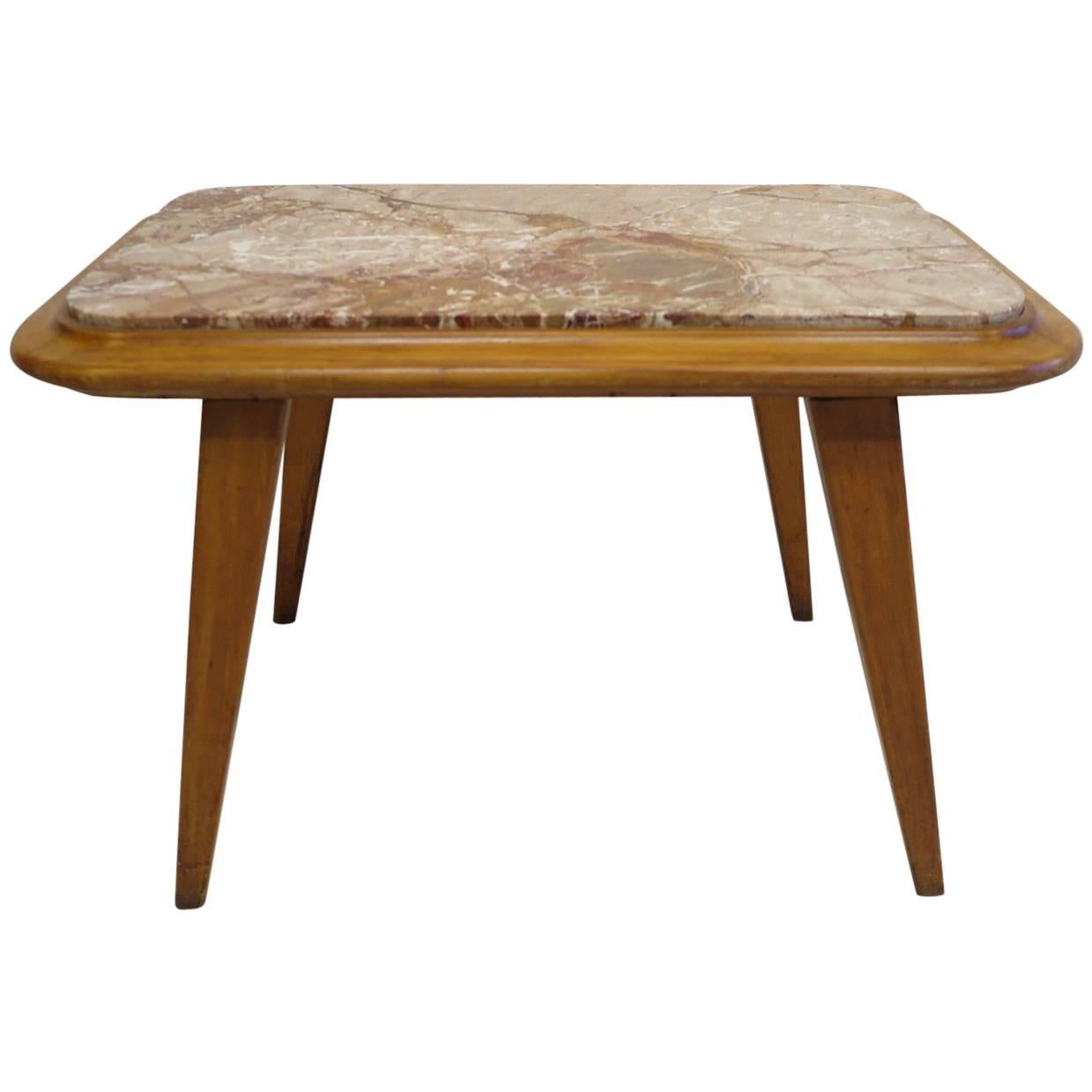 Italian Midcentury Marble Top Table