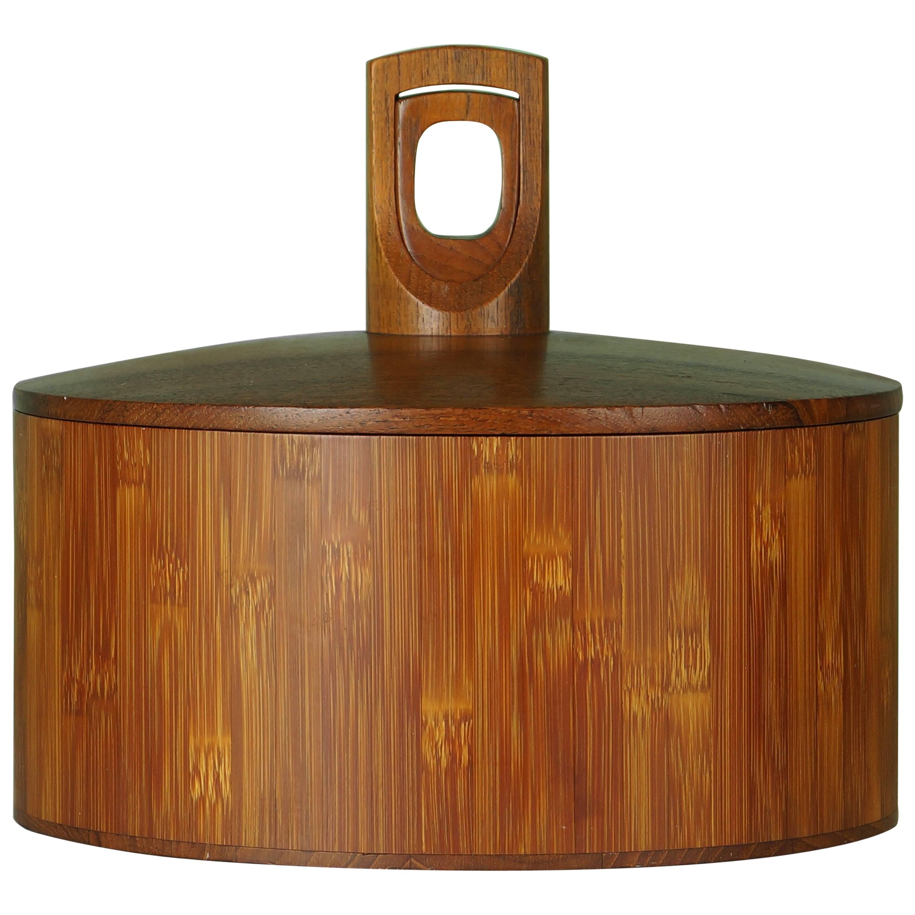 "Cane and Teak" Ice Bucket by Jen H. Quistgaard for Dansk Designs,  Model 1510