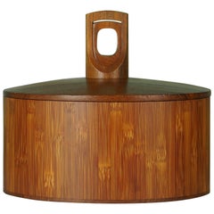 "Cane and Teak" Ice Bucket by Jen H. Quistgaard for Dansk Designs,  Model 1510