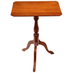 Antique Victorian Mahogany and Beech Tilt-Top Supper Table Side Wine, circa 1850