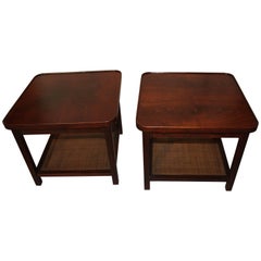 Vintage Pair of Mid-Century Modern Walnut Side Tables