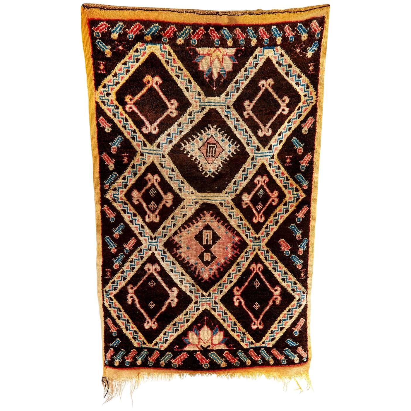 Early 20th Century Moroccan Berber Rug Found in the Atlas Mountains