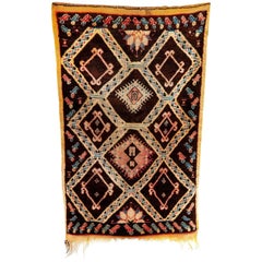 Vintage Early 20th Century Moroccan Berber Rug Found in the Atlas Mountains