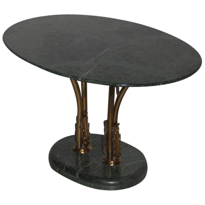 Green Marble Coffee Table Italian Design Borsani Style Mid-Century Modern 
