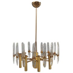 Vintage Sciolari Minimal Design Chandelier, 1970s