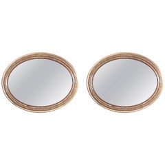 Pair of Bronze Oval Mirrors, RMS Olympic