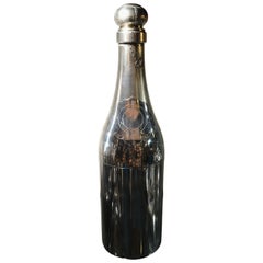 Rare Silver Plated Champagne Bottle Cocktail Shaker