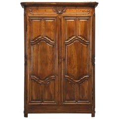 Antique French Walnut Armoire, circa Early 1800s