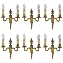 Set of Six Louis XVI Style Wall Lights