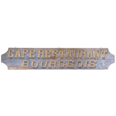 Vintage French Restaurant Signboard