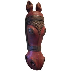 Horse Head Ceremonial Mask from South India, 1940s