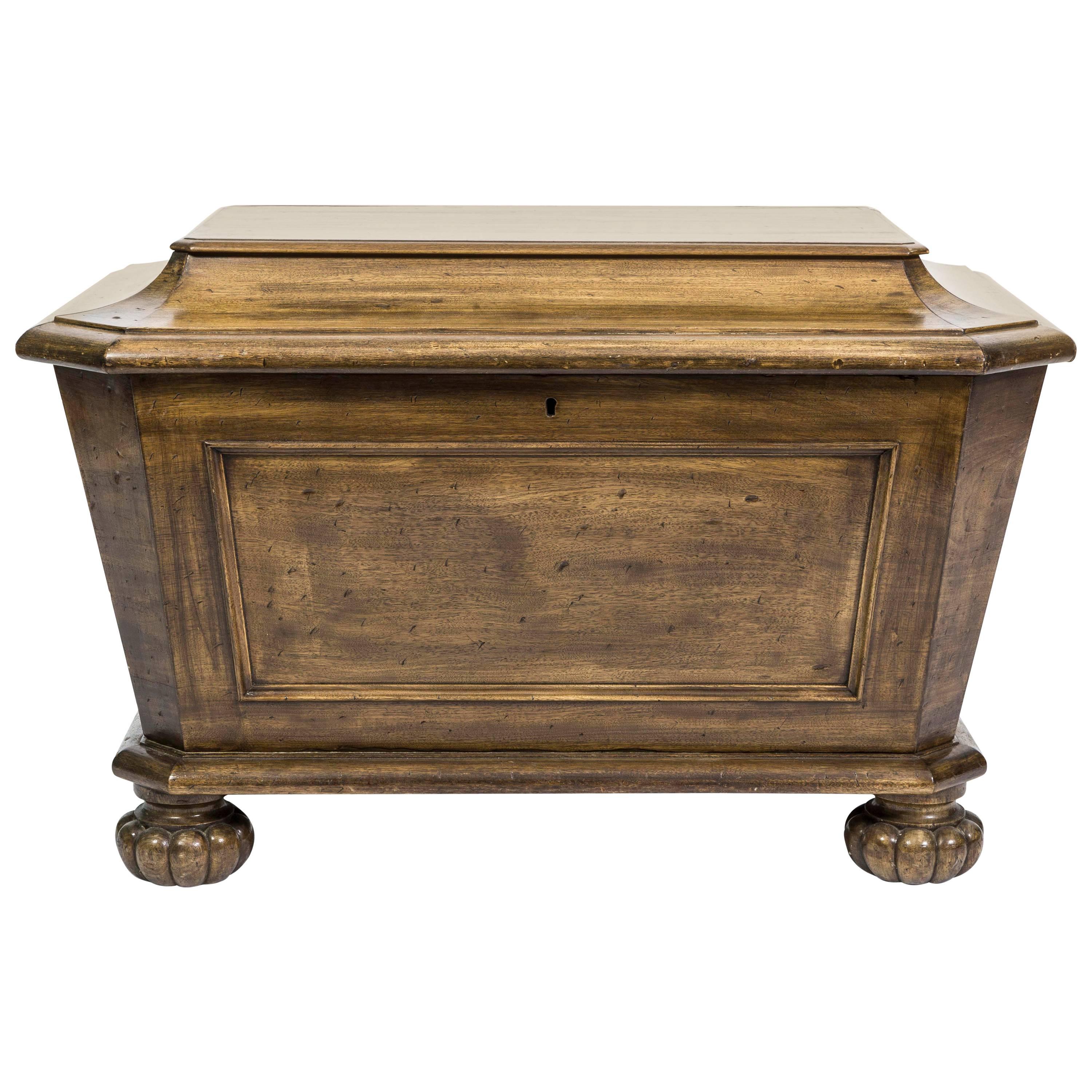 19th Century Mahogany Sarcophagus Shaped Wine Cellarette For Sale