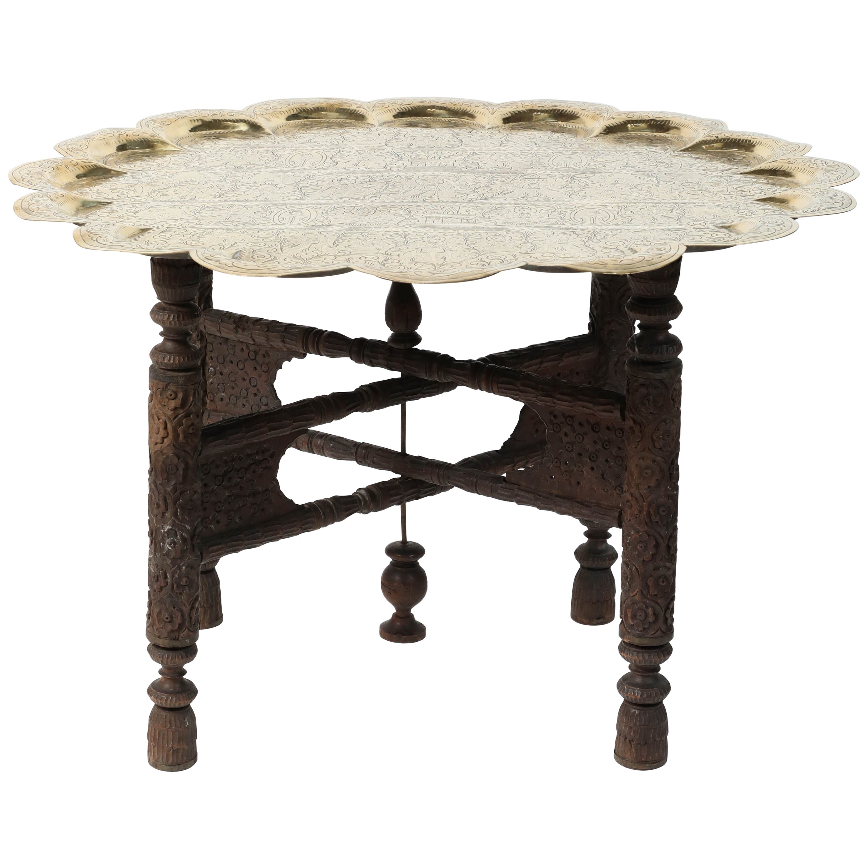 Massive Hammered Copper Vintage Tray For Sale at 1stDibs