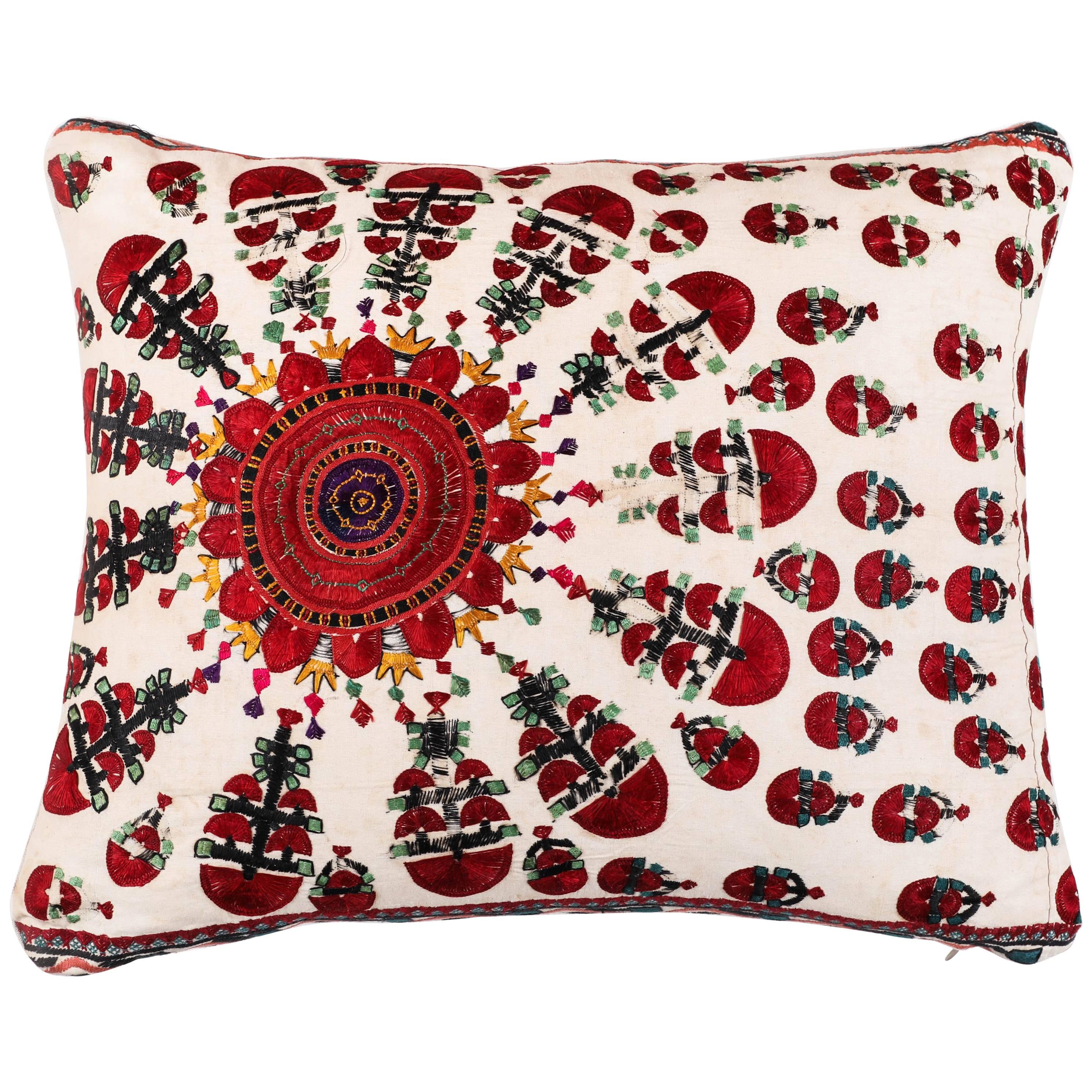 Vintage Sindh Embroidery Pillow For Sale