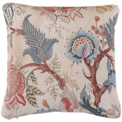 Vintage Floral Linen Pillow Double-sided