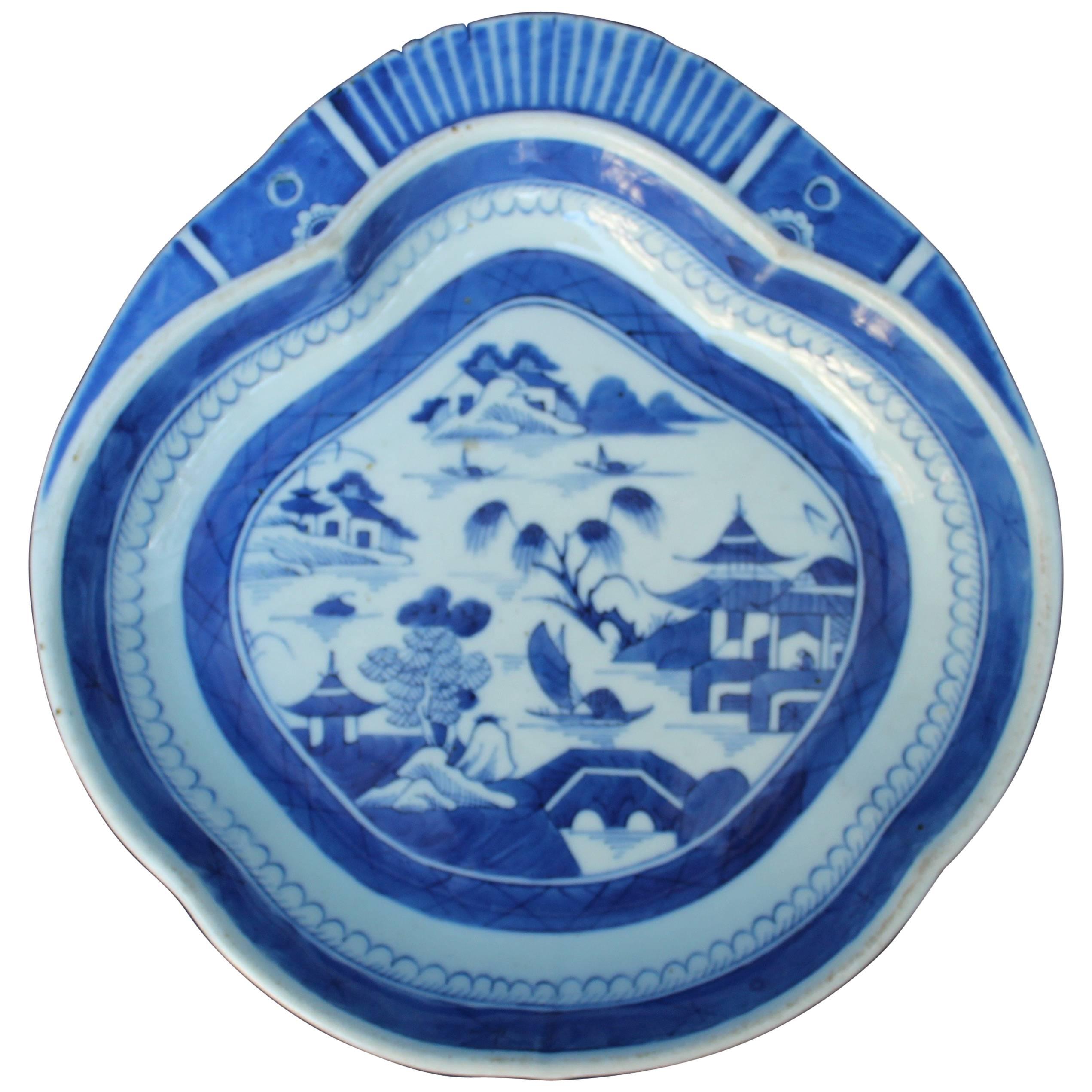 Chinese Blue and White Canton Dish