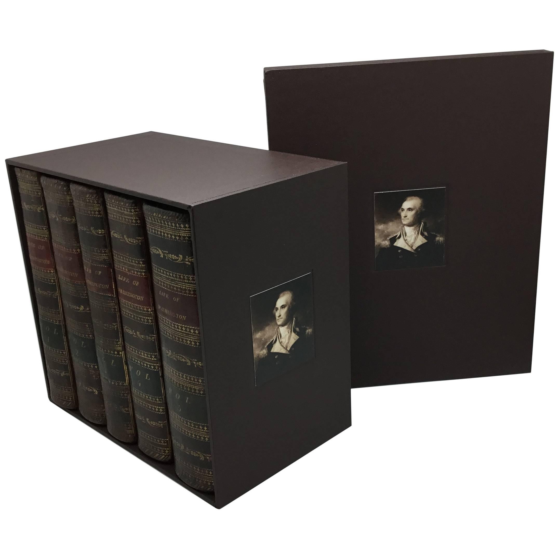 Life of George Washington by John Marshall, 6-Volumes with Atlas, Circa 1804-07 