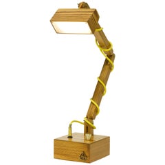 Table Lamp in Wood, Brazilian Contemporary Design by O Formigueiro