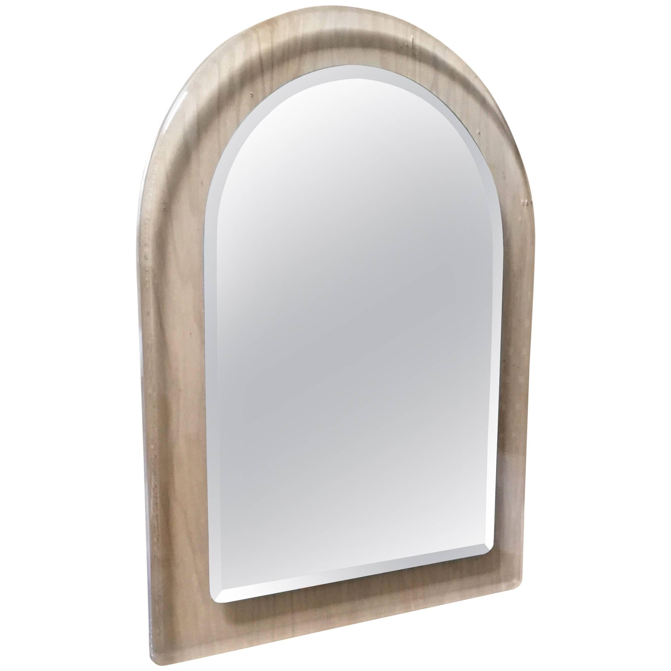 20th Century Lucite Frame with Beveled Mirror