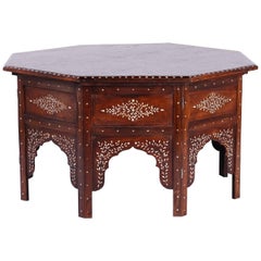 Table basse octogonale en marqueterie syrienne