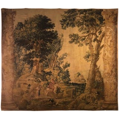 Fine Tapestry Flemish Pastoral Delft Scene 17th Century Prov. Christies NYC