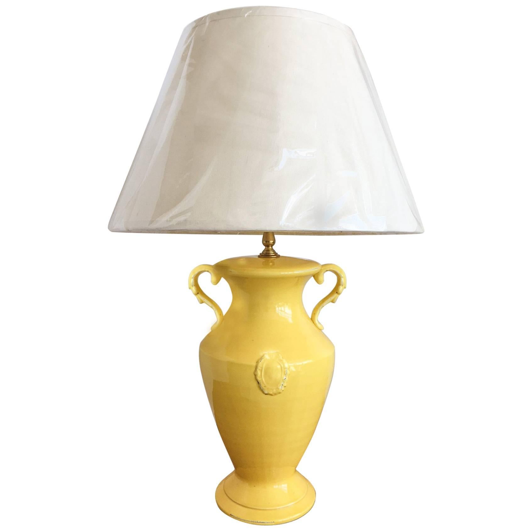 Chelsea House Yellow Urn Lamp with Shade
