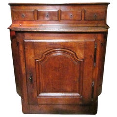 18th Century French Regence Cabinet in Carved Brown Oak