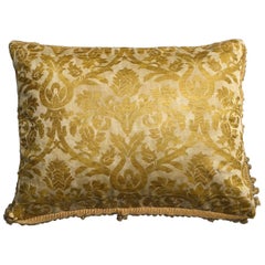 Fortuny Red and Gold Reversible Silk Damask Pillow